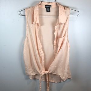 Light pink tied shirt